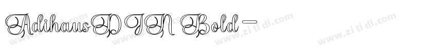 AdihausDIN Bold字体转换